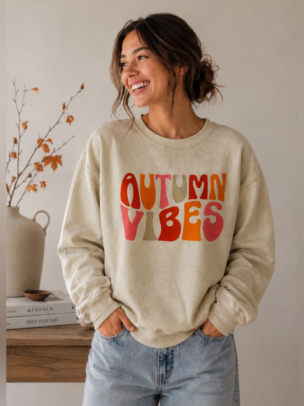 Autumn Vibes Crewneck Sweatshirt Size S